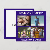 Gepersonaliseerde Happy Vaderdag Love You Foto (Voorkant / Achterkant)