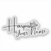 Gepersonaliseerde Harp Sticker (Voorkant)