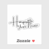 Gepersonaliseerde Harp Sticker (Vel)
