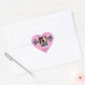 Gepersonaliseerde hart bruiloft Sticker (Envelop)