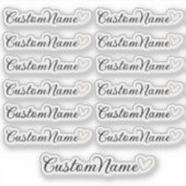 Gepersonaliseerde Hart Gastenlijst – 12 Aangepaste Sticker (Voorkant)