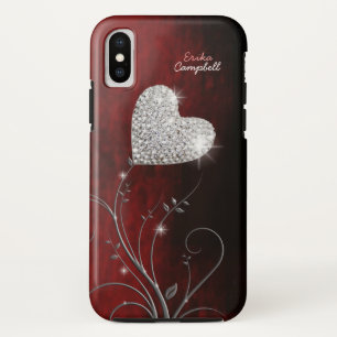 Gepersonaliseerde hart meisjesliefde iPhone XS hoesje