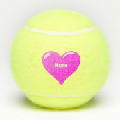 Gepersonaliseerde Hart Tennisballen met aangepaste (Achterkant)