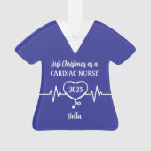 Gepersonaliseerde Hart Verpleegster Kerstmis Ornament (achterkant)