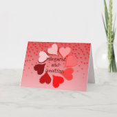 Gepersonaliseerde hartcirkel feestdagen kaart (Voorkant)