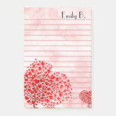 Gepersonaliseerde harten post-it® notes (Voorkant)