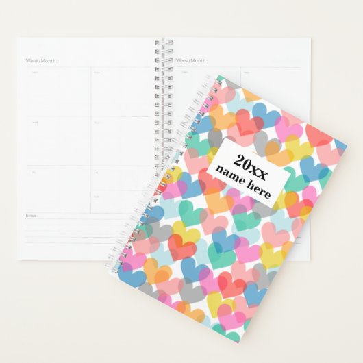 Gepersonaliseerde hartenplanner planner (Display)