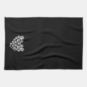 Gepersonaliseerde hartpoot afdrukken theedoek (Horizontaal)