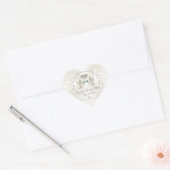Gepersonaliseerde hartvormige bruiloft stickers, l hart sticker (Envelop)