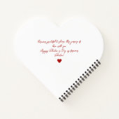 Gepersonaliseerde hartvormige liefde Notitieboek (Achterkant)
