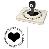 Gepersonaliseerde hartvormige rubberen inktstempel 	rubberstempel (Gestempeld)