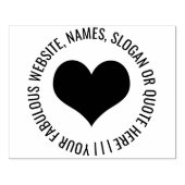 Gepersonaliseerde hartvormige rubberen inktstempel 	rubberstempel (Afrduk)