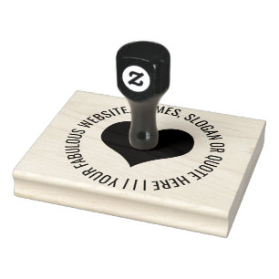 Gepersonaliseerde hartvormige rubberen inktstempel 	rubberstempel