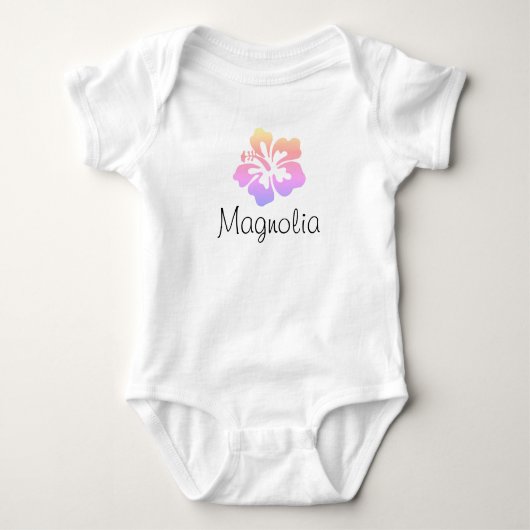 Gepersonaliseerde Hawaiiaanse Hibiscus Romper (Voorkant)