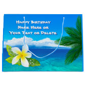 Gepersonaliseerde Hawaiian Gift Bags Groot Cadeauzakje (Voorkant)