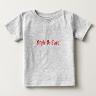 Gepersonaliseerde Heather Grey Baby Fine Jersey T-