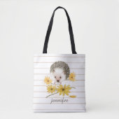 Gepersonaliseerde Hedgehog Canvas tas (Voorkant)
