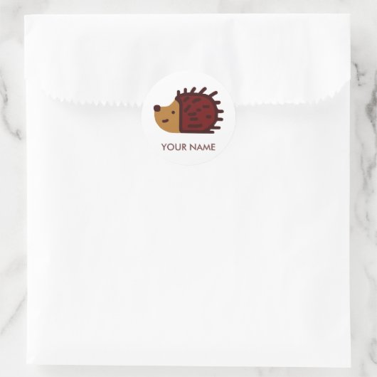Gepersonaliseerde Hedgehog Sticker (Tas)
