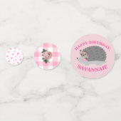 Gepersonaliseerde Hedgehog Table Confetti (Achterkanten)