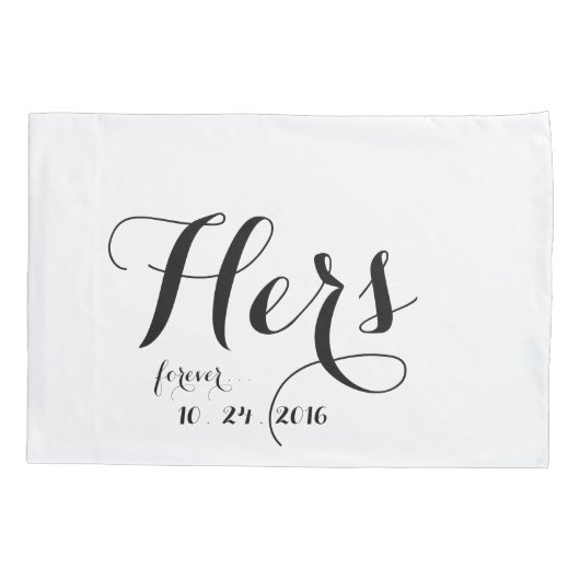 Gepersonaliseerde heer en mevrouw bruidsparen kussensloop (Achterkant-Links)