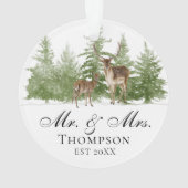 Gepersonaliseerde heer en mevrouw echtgenoot en vr ornament (achterkant)