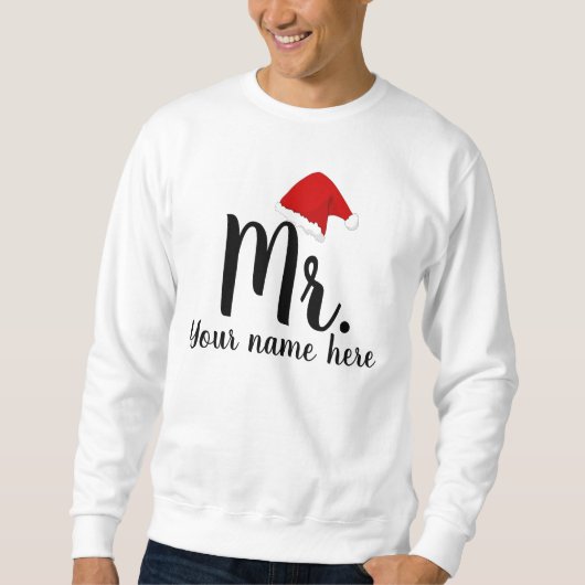 Gepersonaliseerde heer Santa Sweatshirt (Voorkant)