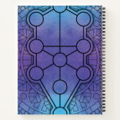 Gepersonaliseerde Heilige Geometrieboom van het le Notitieboek (Achterkant)