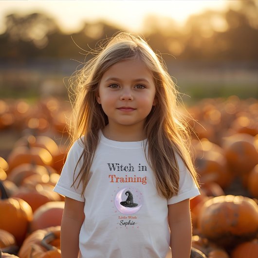 Gepersonaliseerde heks in opleiding - Halloween Kinder Shirts