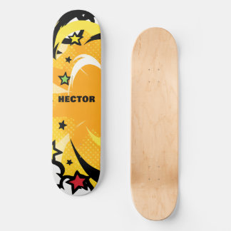 Gepersonaliseerde heldere levendige kleuren Pop cu Skateboard