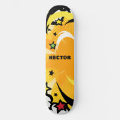 Gepersonaliseerde heldere levendige kleuren Pop cu Skateboard (Voorkant)