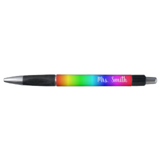 Gepersonaliseerde heldere, multicollige regenboogo pen