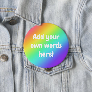 Gepersonaliseerde heldere regenboog Button