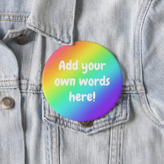 Gepersonaliseerde heldere regenboog Button (In situ)