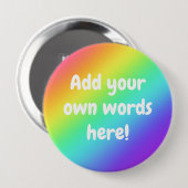 Gepersonaliseerde heldere regenboog Button (Voorkant /achterkant)