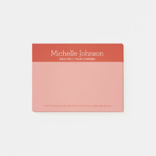Gepersonaliseerde, heldere, rode, korrelige textuu post-it® notes