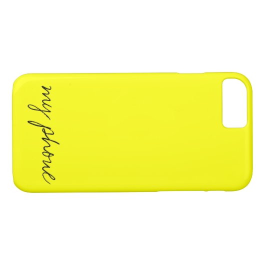 Gepersonaliseerde heldergeel Case-Mate iPhone case (Achterkant (Horizontaal))