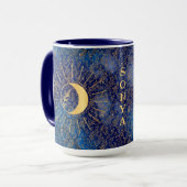 Gepersonaliseerde hemelse zon en maan 15 oz Mok (Voorkant links)
