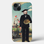 Gepersonaliseerde Henri Rousseau Zelfportret Schip Case-Mate iPhone Case (Achterkant)