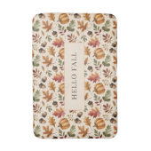 Gepersonaliseerde Herfst aardse Oranje Waterverf b Badmat (Voorkant Verticaal)