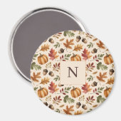 Gepersonaliseerde Herfst aardse Oranje Waterverf b Magneet (Voorkant / Achterkant)