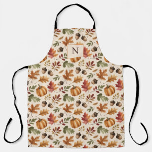 Gepersonaliseerde Herfst aardse Oranje Waterverf b Schort
