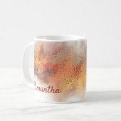 Gepersonaliseerde Herfst Abstract Leaf Mok (Voorkant links)