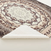 Gepersonaliseerde Herfst Bruin Mandala Sherpa Deken (3/4)