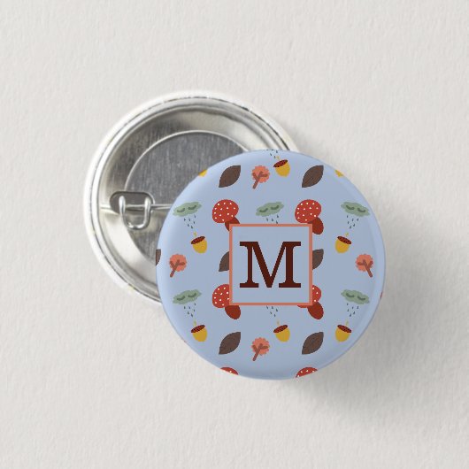 Gepersonaliseerde Herfst Button (Voorkant /achterkant)