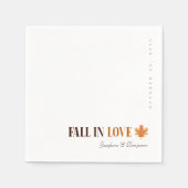 Gepersonaliseerde Herfst Elegantie Trouwservetten Servet (Voorkant)