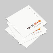 Gepersonaliseerde Herfst Elegantie Trouwservetten Servet