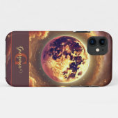 Gepersonaliseerde Herfst Galaxy Oogst Maan Case-Mate iPhone Case (Achterkant (horizontaal))