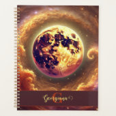 Gepersonaliseerde Herfst Galaxy Oogst Maan Planner (Voorkant)