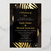 Gepersonaliseerde herfst gebladerte trouwkaart folie uitnodiging (Voorkant)