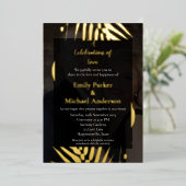 Gepersonaliseerde herfst gebladerte trouwkaart folie uitnodiging (Staand Voorkant)